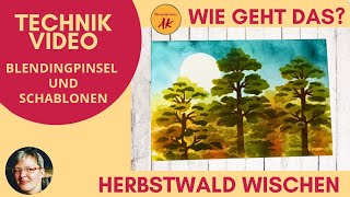 Wie geht das Herbstwald mit Dekoschablonen gestalten  Stampin Up Anleitung DIY Tutorial [upl. by Finbar]