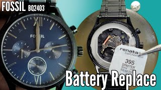 How To Change Battery FOSSIL BQ2403 Watch [upl. by Tav923]