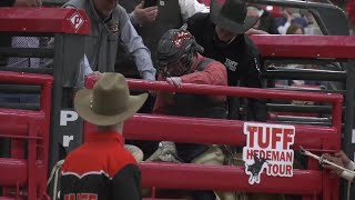 Head coach Barry Odom takes on bull riding to raise money for UNLV Football Foundation [upl. by Connolly]