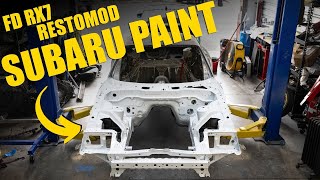 Building a Forgotten Mazda RX7 EP 5 Painting using Subaru Colors [upl. by Anawait]