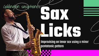 Improvising on tenor sax using a minor pentatonic pattern [upl. by Stafani]