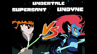 UNDYNE VS SUPERSANT🤼 undertale 6 [upl. by Desma]