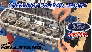 SBF Aluminum Head INSTALL Part 2 Determining pushrod length on FORD 302 amp 50 roller motors [upl. by Romulus52]