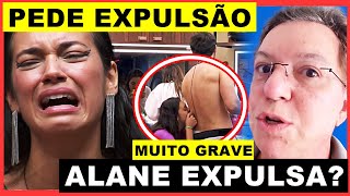 ❌ BBB24  ALANE EXPULSA Jornalista pede a EXPULSÃO de Alane após passar dos limites e morder mateus [upl. by Annaoi]