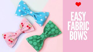 How to Make Fabric Bows DIY Hair Accessories DIY Fabric Bow [upl. by Aloivaf]