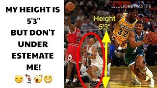 Shortest NBA Player EVER OF ALL TIME Muggsy Bogues [upl. by Delano304]