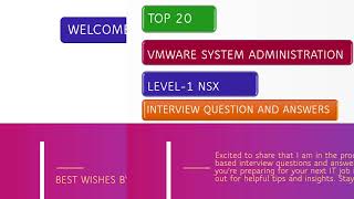 VMware System Administration Interview Questions amp Answers  Level 1  Beginner to Intermediate [upl. by Llekim]