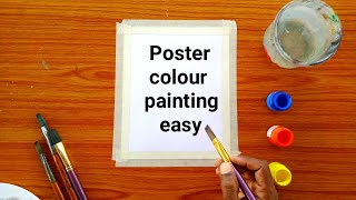 Poster colour painting  how to draw poster colour painting  poster color painting easy [upl. by Drannek676]