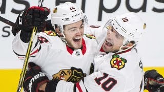 DeBrincat all smiles after beating Price for first NHL goal [upl. by Rednazxela]