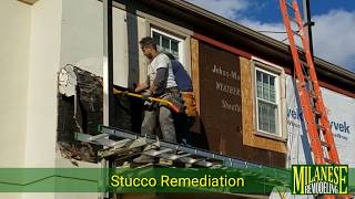 Replacing Stucco with Siding  Part 1 Mold Remediation by the Exterior Remodeling Expert [upl. by Scurlock817]