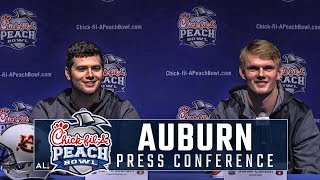 Jarrett Stidham Daniel Carlson and Chip Lindsey preview the Peach Bowl [upl. by Gavra]