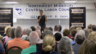 US Senate hopeful Lucas Kunce holds town hall in St Joseph [upl. by Garrett560]