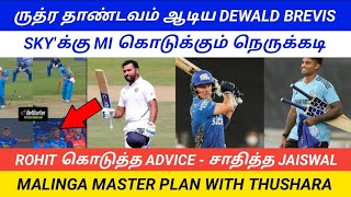 MALINGA MASTER PLAN  SKY IN NCA SOON  ROHIT ABOUT JAISWAL  BREVIS BATTING cricketindianstamil [upl. by Caressa784]