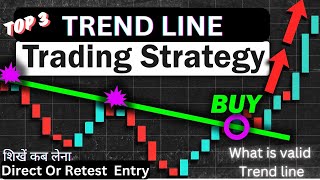 Trendline Trading Strategy  Trendline TRAP DIRECT amp RETEST Entry Beginners to Advanced level [upl. by Ekenna]