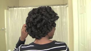 4c Hair Solution Roller Set Curls No Rollers [upl. by Ardnnaed728]