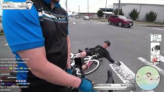 PewDiePie falls of his bike during CDawgVA cyclethon [upl. by Reddy]