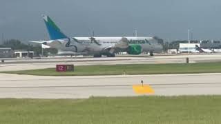 Avianca Biodiversity Livery Boeing 7878 Takeoff at KMIA N799AV [upl. by Cloe]