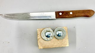 Perfect knife Sharpener made of 2 metal washers with your own hands  Sharpens knives in 10 seconds [upl. by Atilef]