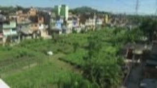 Residents in Rio favela work in community garden [upl. by Ellenar]