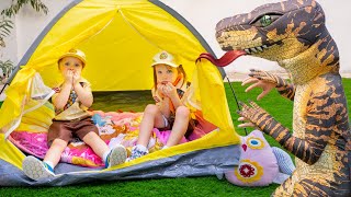 Five Kids Camping Song  more Childrens Songs and Videos [upl. by Learsi]