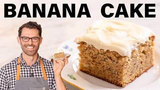 Easy Banana Cake Recipe [upl. by Nottnerb]