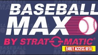 Stratomatic Baseball Max first impressions [upl. by Legnaros]