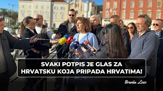 Branka Lozo Svaki potpis je glas za Hrvatsku koja pripada Hrvatima [upl. by Eitteb]