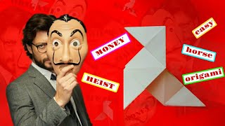 How to Make Professors Origami Horse  Money Heist  EASY Step by Step Tutorial [upl. by Eselahc]