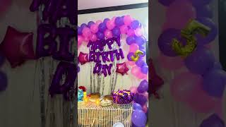 Birthday bash part 2 ♥️ song youtubeshorts cake all decorations by HirayRanay [upl. by Kano481]