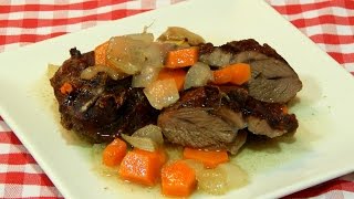 Receta de carrilladas de cerdo al horno [upl. by Lilias]