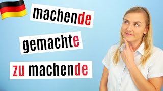 Partizip I oder II Grammatik einfach lernen Deutsch B1C1 [upl. by Edge]