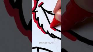 Drawing Elmo with Posca Markers Glitch Effect Shorts [upl. by Doubler]