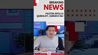 Pastor Apollo quotSon of Godquot Quiboloy sumuko na at nasa kostodiya na [upl. by Accebar]