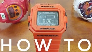 HOW TO 5500  Casio GShock 3433 Module Tutorial [upl. by Puiia271]