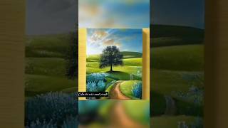 Spring Scenery Acrylic Painting Easy Art Tutorial kids DIY How to trending short art drawing [upl. by Samoht]