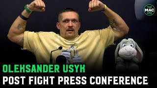 Oleksander Usyk EMOTIONAL on Tyson Fury win ‘I miss my daughter’s birth’  Post Fight Presser [upl. by Haukom]