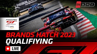 LIVE  Qualifying  Brands Hatch  Fanatec GT World Challenge Europe 2023 English [upl. by Aronel]