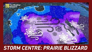 Blizzard Conditions Sunday Cause Dangerous Travel Across the Prairies [upl. by Garap302]