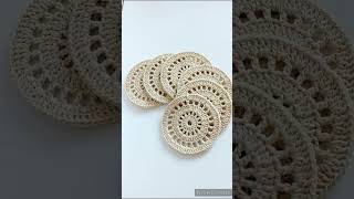 Crochet coaster design inspiration crochet ke coaster banane ke Design crochet crochetpattern [upl. by Ranchod]