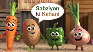 Sabziyon Ki Kahani l सब्जियों की कहानी l Vegetable Stories l Hindi Kahaniyan l Kids Stories🥔🥦🧅🫑🍅🍆🥒🥬 [upl. by Nosrej137]