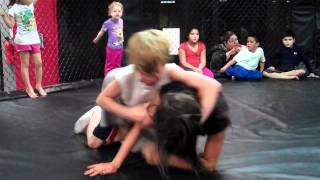 4OZ Fight Club Kids MMA Brianna taking care of bidness [upl. by Alehcim]