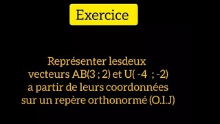 représenter un vecteur a partir de ses coordonnées [upl. by Enyal]