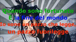 GHALI  CARA ITALIA  CON TESTO KARAOKE [upl. by Ydnem]