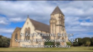 Sunday 10th November  Remembrance Sunday [upl. by Dempstor]