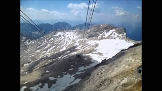 Garmisch FuniviaSeilbahn Gletscherbahn  risalita e discesa integrale [upl. by Dazhahs]