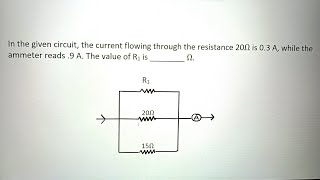 jee main 2024 in the given circuit the current flowing through the resistance 20 ohm is  3ohm [upl. by Llenhoj]