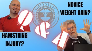 Answering YOUR QUESTIONS Novice Weight Gain Hamstring Tweakage [upl. by Anailuj]