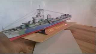 ORP Blyskawica  paper model [upl. by Ettellocin499]