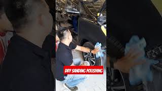 Dry sanding poles  polishing polesmobil mesin dry sandingcompounding bodyrepair amplas [upl. by Adlez]