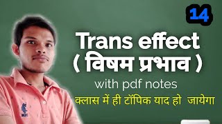 Trans effect kya hai In hindi trans effect series yaad karne ki trick [upl. by Eedyah]